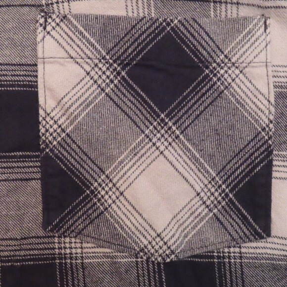 Pendleton Cotton Flannel Plaid Button Front Shirt Black/Gray Outdoor XL - Picture 5 of 13